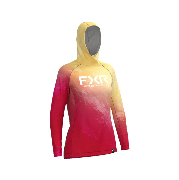 FXR CHANDAIL À CAPUCHON UPS "DERBY SWELL" AIR POUR FEMME – ROSE/JAUNE image 0