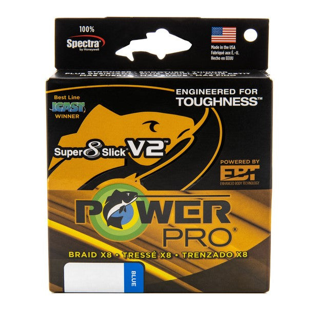 POWER PRO FIL TRESSÉ SUPER SLICK V2 150 VERGES BLEU - 10 LBS image