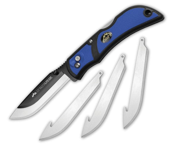 OUTDOOR EDGE COUTEAU RAZOR-LITE EDC 4 LAMES BLISTER 3.0" , BLEU image 0