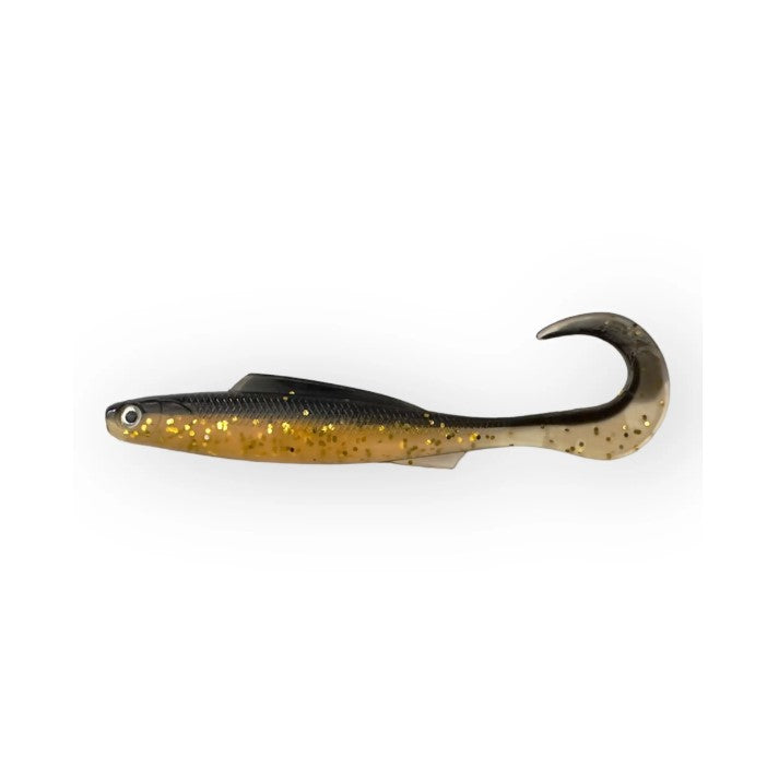 MALADE DE PÊCHE MME WALLY CURLY TAIL 4" - BLACK GOLD image