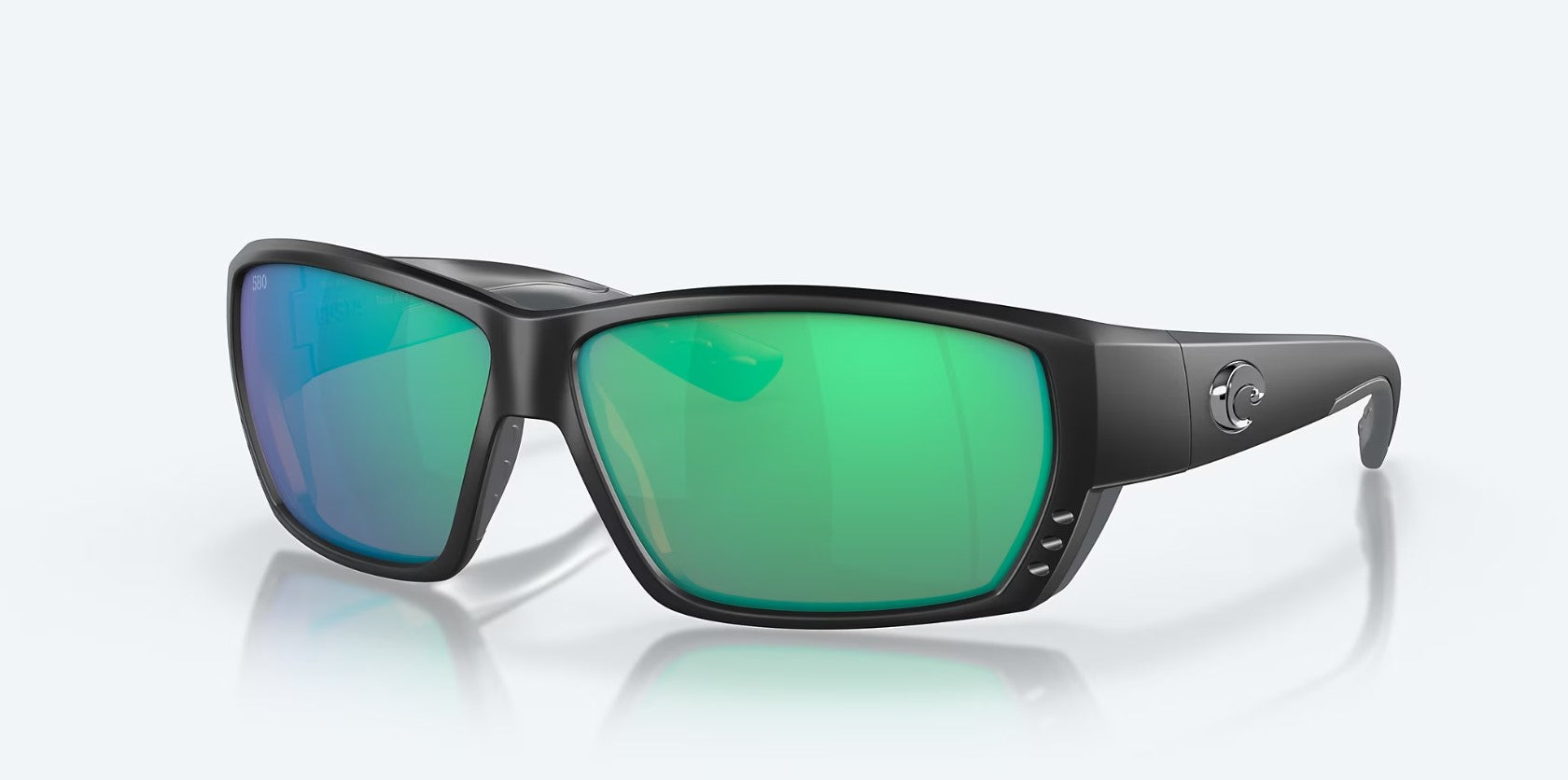 COSTA DEL MAR LUNETTE POLARISÉE EN VERRE TUNA ALLEY - MATTE BLACK, GREEN MIRROR image