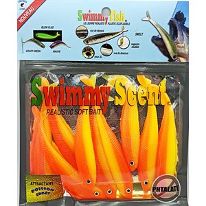 LEURRE SOUPLE RÉALISTE SWIMMY FISH 3.5'' DE TARGET BAITS - ORANGE FIRETIGER image