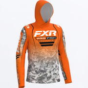 FXR CHANDAIL CAPUCHON TOURNAMENT AIR UPF ORANGE BLANC DRIFT image 0