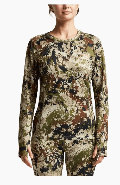 SITKA CORE MID WEIGHT CREW LS POUR FEMME, OPTIFADE SUBALPINE image 1