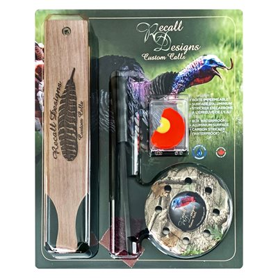 KIT D'APPEAUX À DINDON À L'ÉPREUVE DE L'EAU (BOITE-DIAPHRAGME-APPEAU À FRICTION) DE RECALL DESIGNS image 0