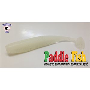LEURRE SOUPLE PADDLE FISH 2'' AVEC ODEUR ET SEL INJECTÉ DE TARGET BAIT - DOS BLANC image