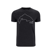 SIMMS T-SHIRT TROUT OUTLINE - DARK GUNMETAL HEATHER image 0