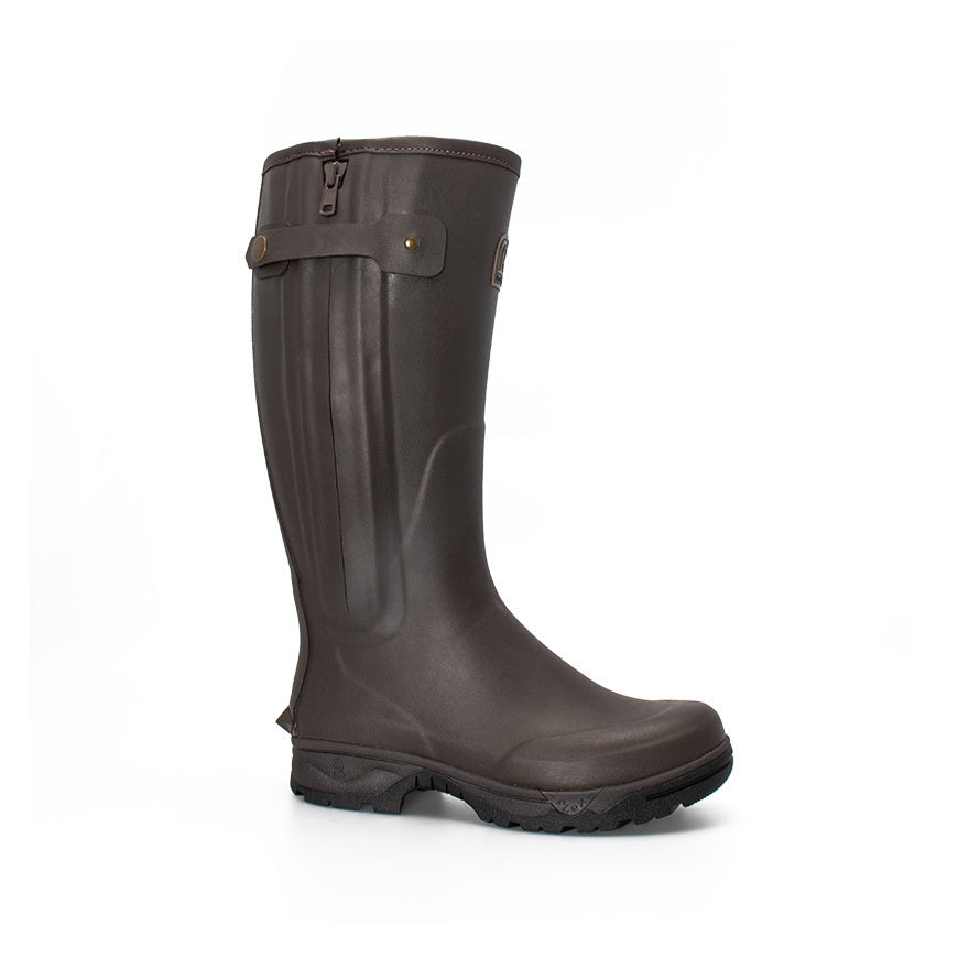 ROUCHETTE BOTTE EN CAOUTCHOUC AVEC ZIP VENEUR NEO MARRON image 0