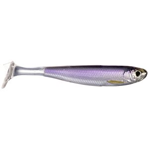 SLOW-ROLL SHINER PADDLETAIL 3 PO DE LIVETARGET - SILVER/PURPLE image