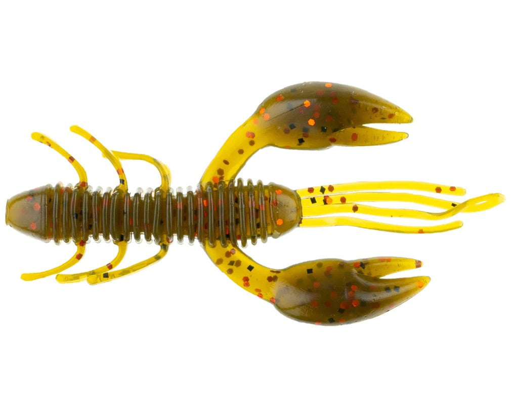 NETBAIT ZAGA CRAW 2'' AVEC BAITFUEL - GREEN PUMPKIN ORANGE FLAKE image