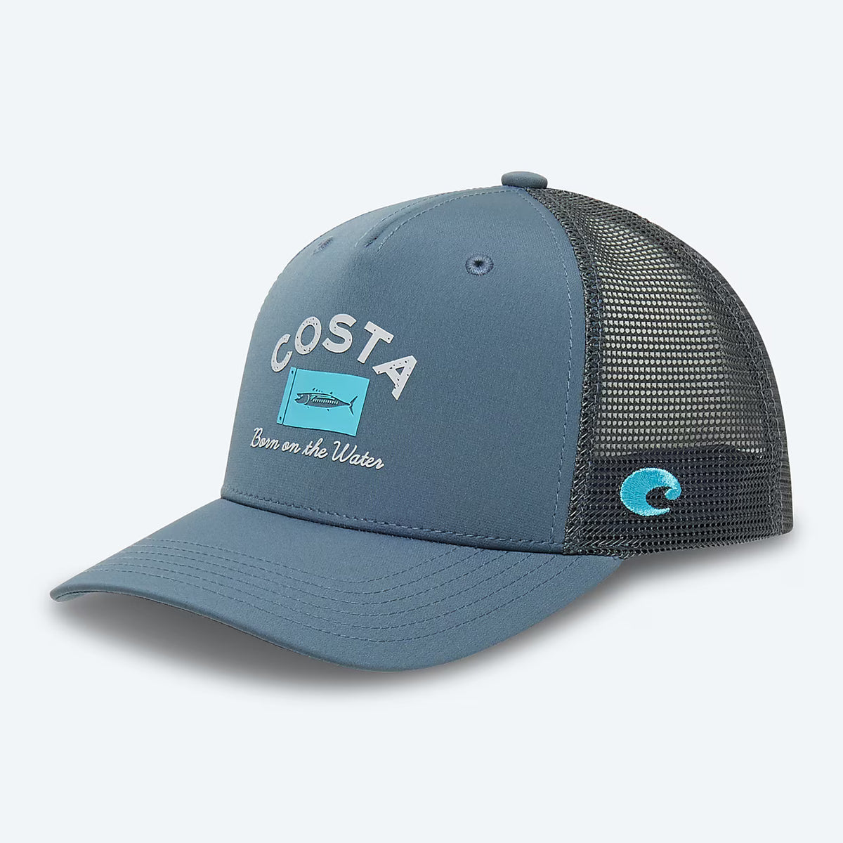 COSTA BANNER TRUCKER HAT - MILD BLUE