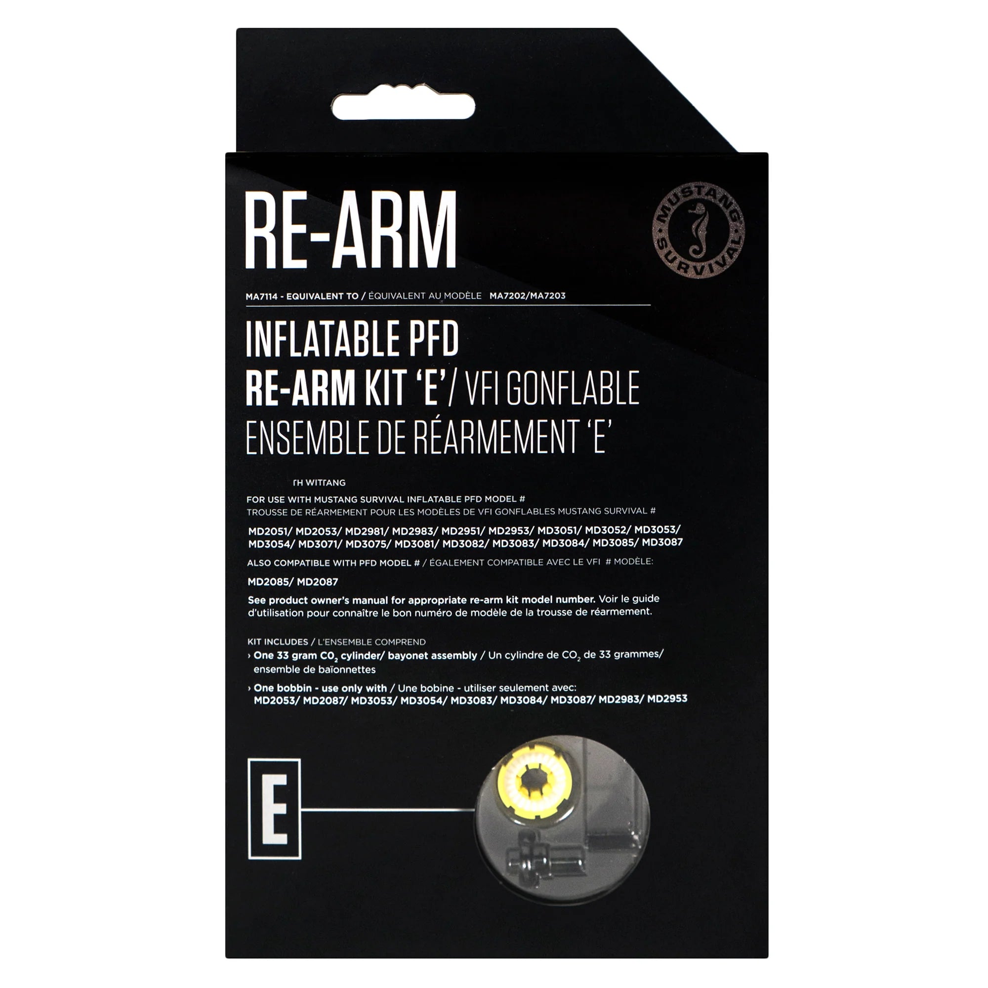 MUSTANG SURVIVAL RE-ARM KIT E 33 G AUTO/MANUAL WITH BAYONET