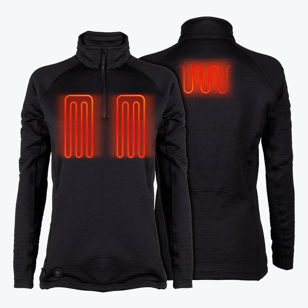 MOBILE WARMING ELEMENT MID-LAYER 1/4 ZIP À MANCHES LONGUES FEMMES NOIR image 0