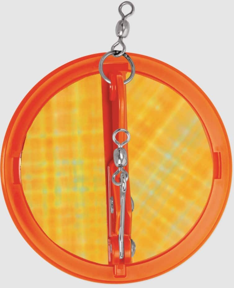 LUHR JENSEN DIPSY DIVER #000 3-1/4" - FIRE/SILVER BOTTOM MOONJELLY image