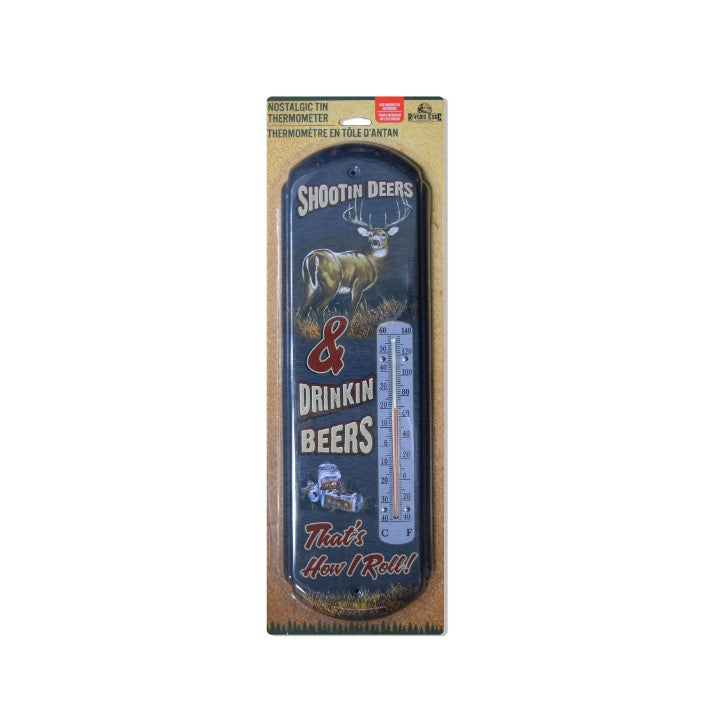 RIVER'S EDGE PRODUCTS THERMOMÈTRE D'ANTAN - SHOOTIN DEERS image 0