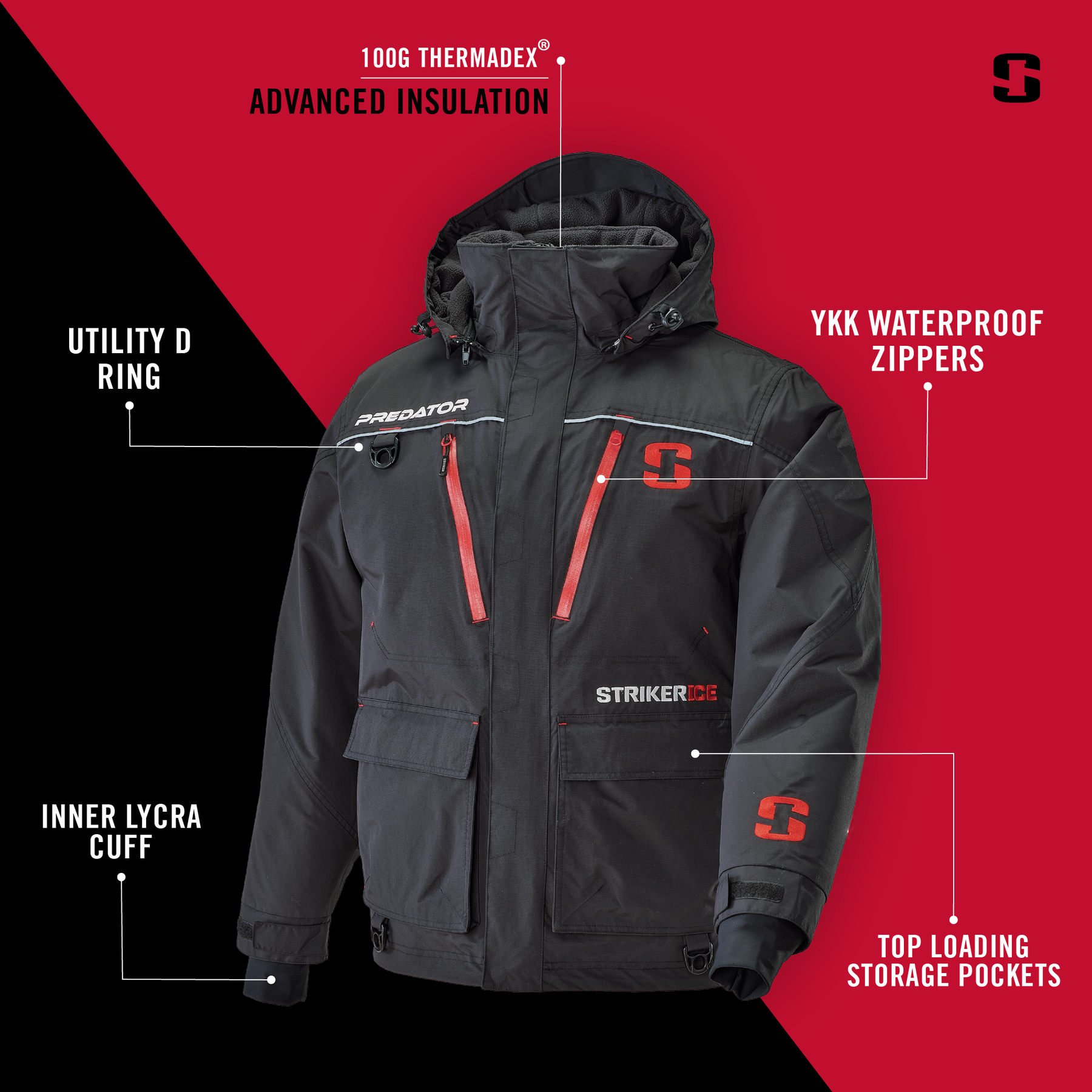 STRIKER MANTEAU PREDATEUR NOIR image 2