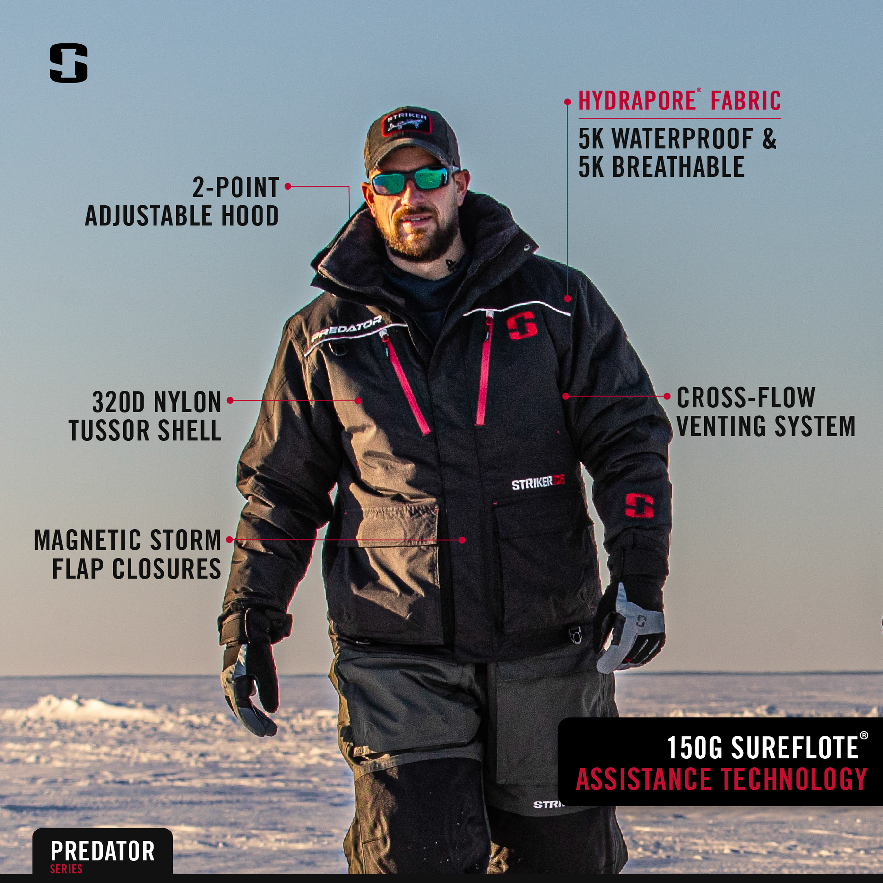 STRIKER MANTEAU PREDATEUR NOIR image 4