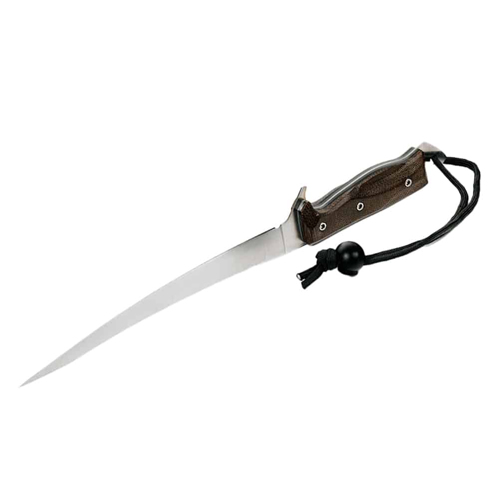 LAMOUREUX AND SONS COUTEAU DE PÊCHE À FILET BONAVENTURE PRO GUIDE MICARTA OLIVE image 1