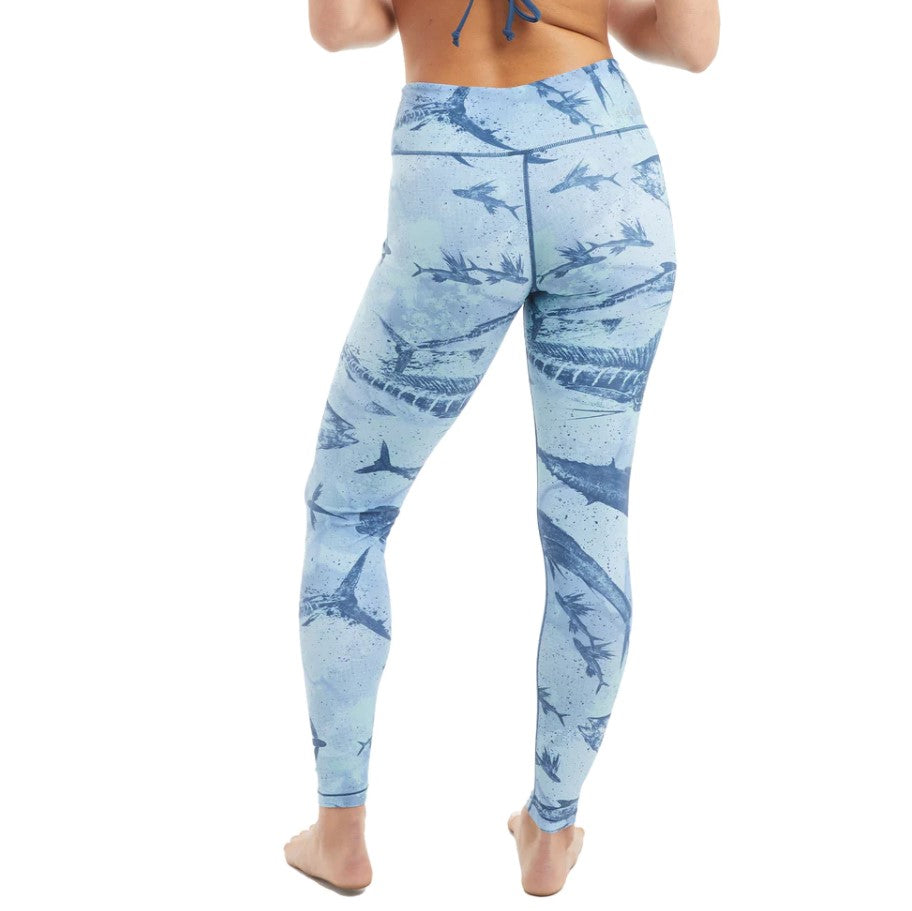 PELAGIC LEGGING POUR FEMME MAUI OPEN SEAS CAMO, BLUE image 1