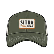 SITKA CASQUETTE HERITAGE PATCH VINTAGE TRUCKER - OLIVE GREEN image 0