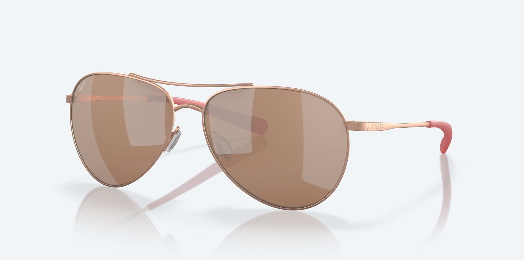 COSTA DEL MAR LUNETTE POLARISÉ EN POLYCARBONATE PIPER - ROSE GOLD SATIN, COPPER SILVER MIRROR image