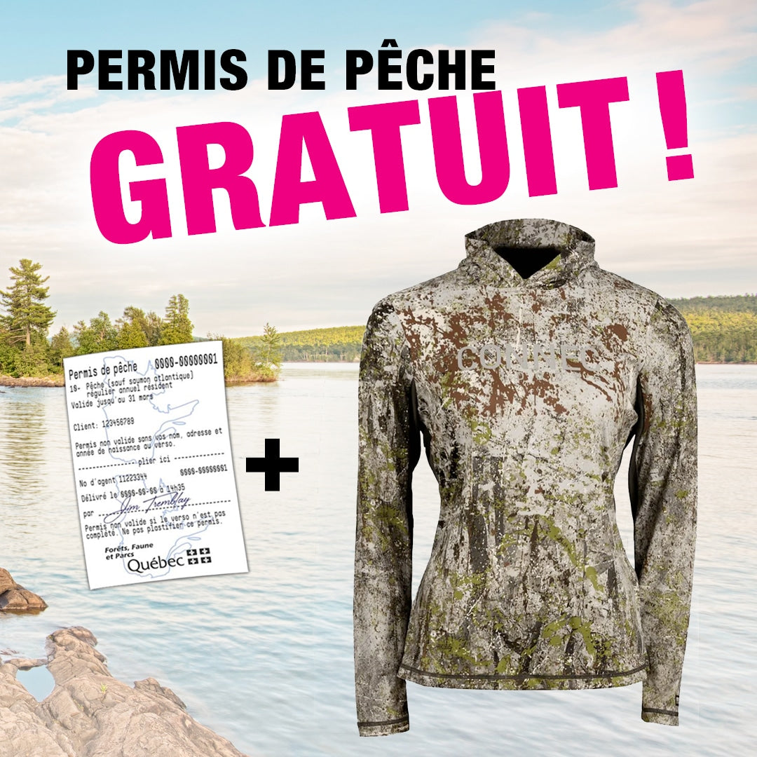PROMO PERMIS DE PÊCHE GRATUIT CONNEC CHANDAIL À FILET OFFRACK POUR FEMME CAMO image 0