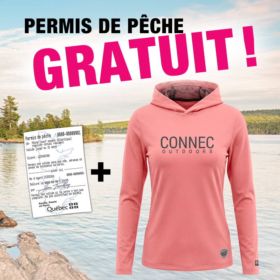 PROMO PERMIS DE PÊCHE GRATUIT CONNEC HOODIE AVEC FILET OFFTRACK FEMME ROSE image 0