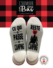 BAS DE LAINE ''CE QUI SE PASSE AU CAMPING'' image 0
