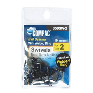 COMPAC ÉMERILLON NOIR À BILLES SOUDÉS AVEC AGRAFFE - NUMERO 4 image