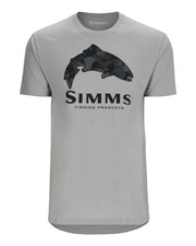 SIMMS T-SHIRT AVEC LOGO DE TRUITE REGIMENT CAMO FILL, CINDER image 0