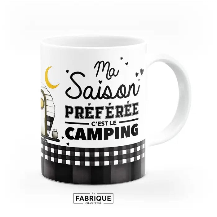 TASSE AMUSANTE" MA SAISON PRÉFÉRÉE C'EST LE CAMPING" image 0