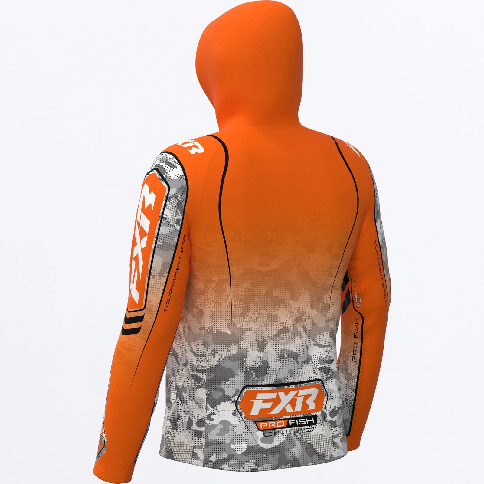 FXR CHANDAIL CAPUCHON TOURNAMENT AIR UPF ORANGE BLANC DRIFT image 1