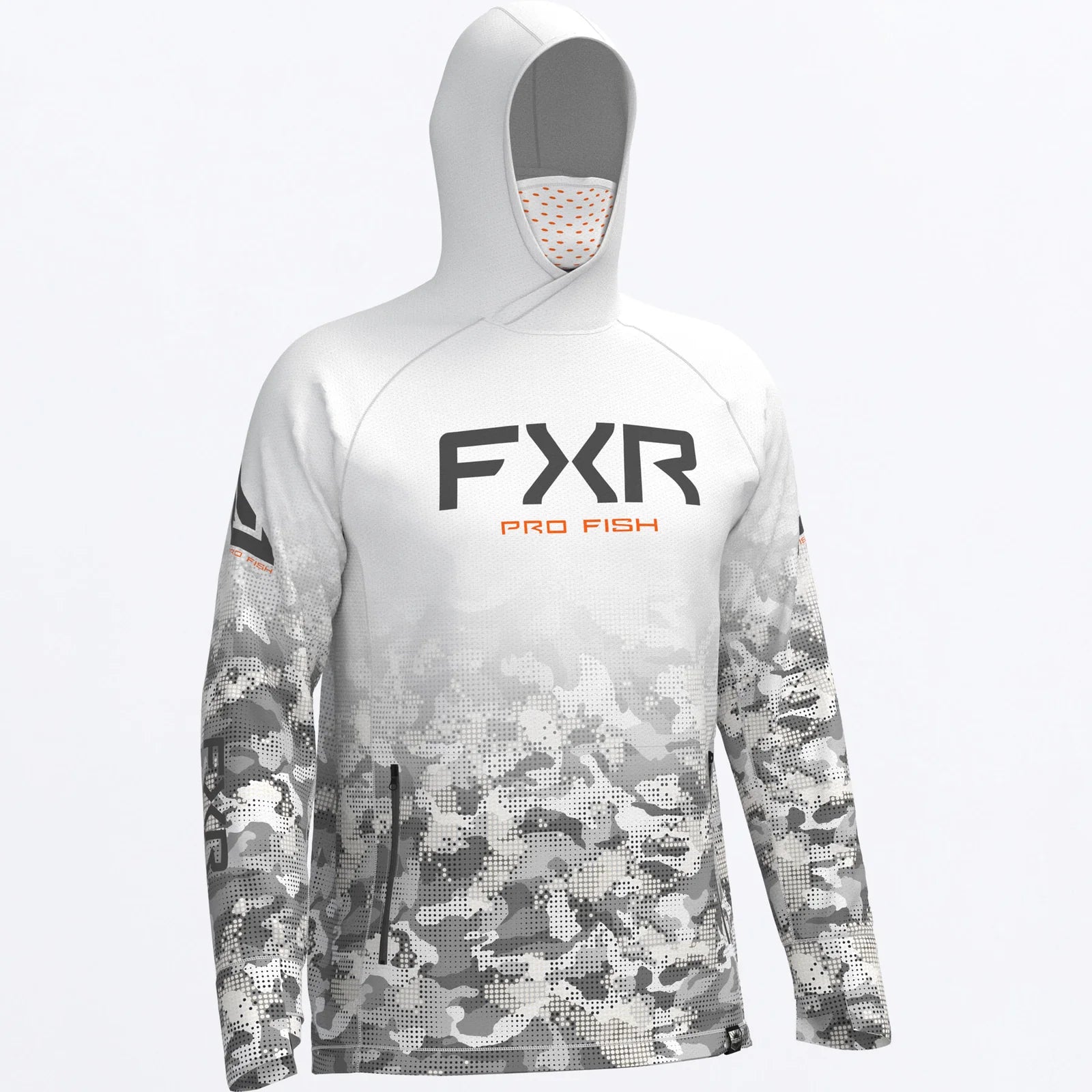 FXR CHANDAIL CAPUCHON PRO AIR UPF BLANC ORANGE CAMO image 0