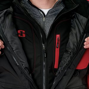 MANTEAU CLIMATE DE STRIKER NOIR ET ROUGE image 2