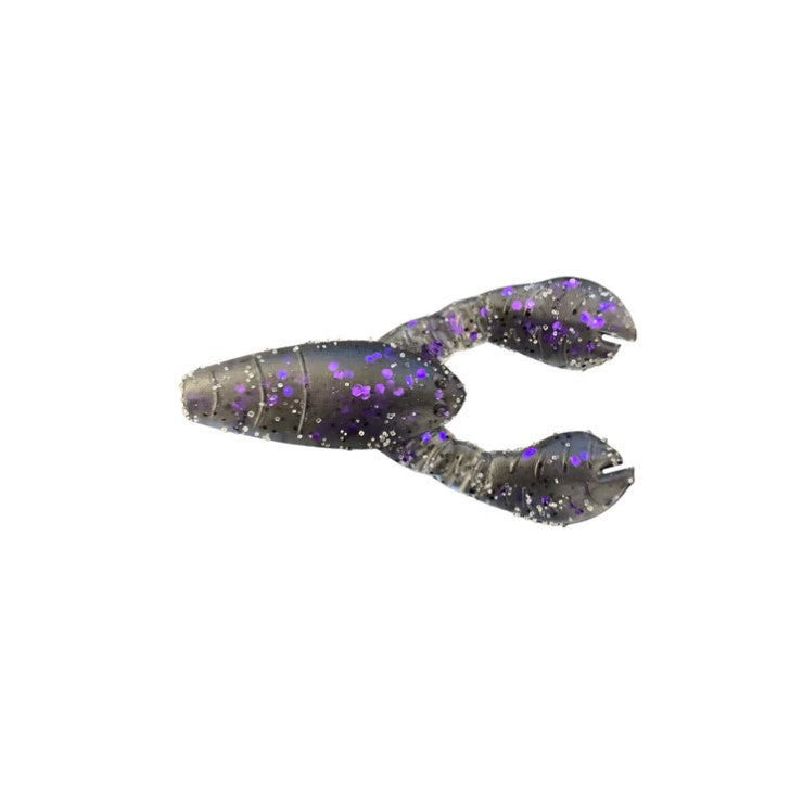 GREAT LAKE FINESSE SNACK CRAW FLOTTANT 2.1'' - SMOKE CLEAR PURPLE FLAKE image
