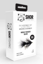 SHORE FISHING BOITE D'ASSEMBLAGE DE MOUCHE, WOOLLY BUGGER BLACK image 0
