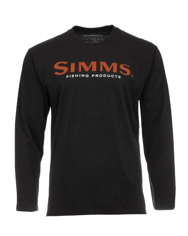 SIMMS CHANDAIL À MANCHE LONGUE AVEC LOGO, BLACK - BLACK, LARGE image
