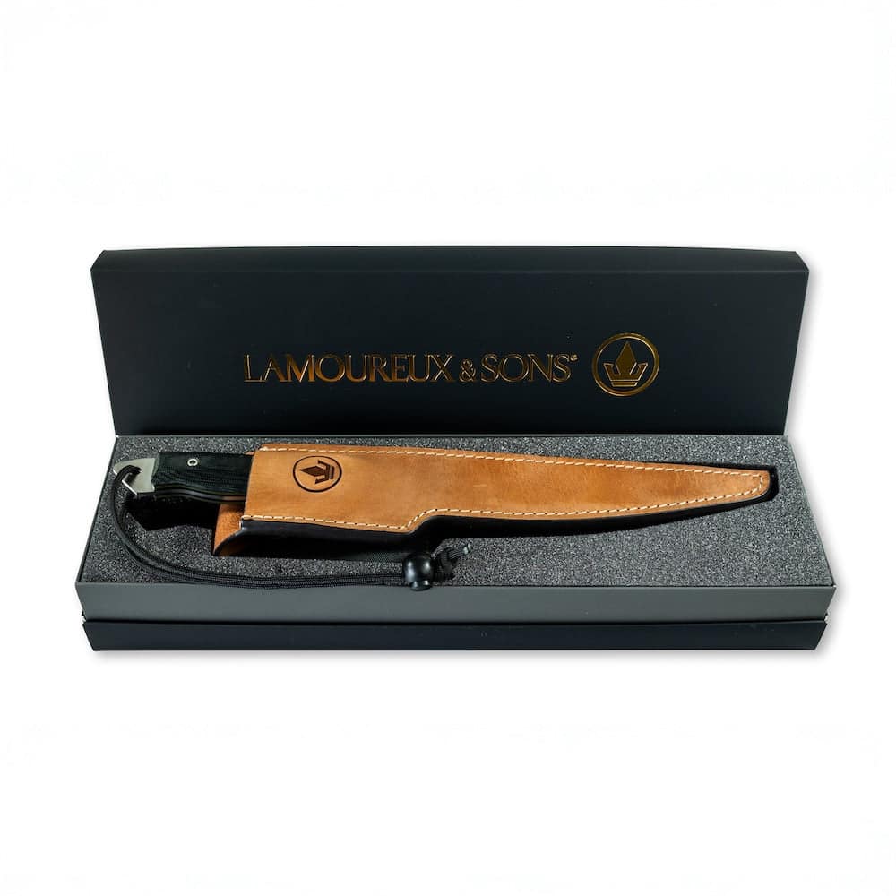 LAMOUREUX AND SONS COUTEAU DE PÊCHE RUPERT PRO GUIDE MICARTA NOIR image 2