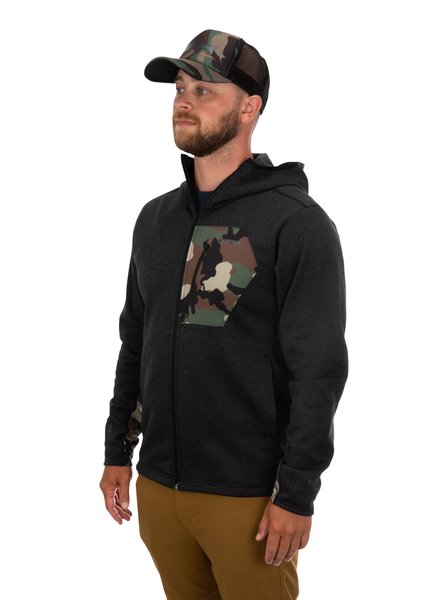 SIMMS VESTE À CAPUCHON CX  BLACK HEATHER image 3