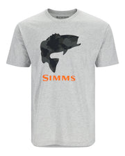 SIMMS T-SHIRT BASS FILL, GREY HEATHER image 0