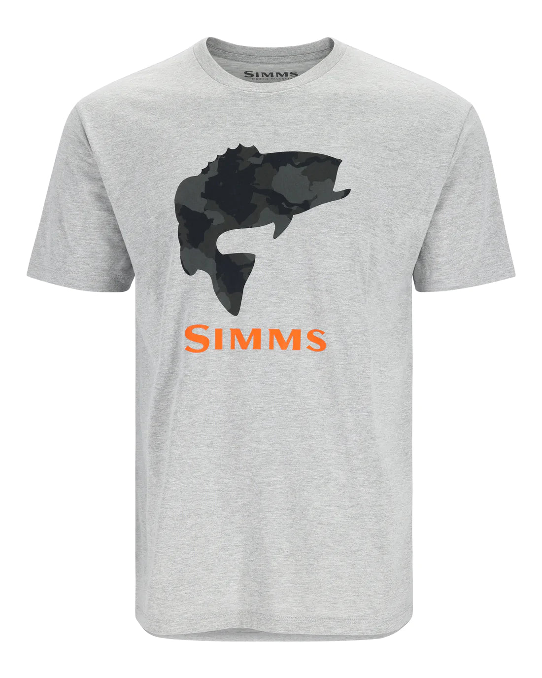 SIMMS T-SHIRT BASS FILL, GREY HEATHER image 0