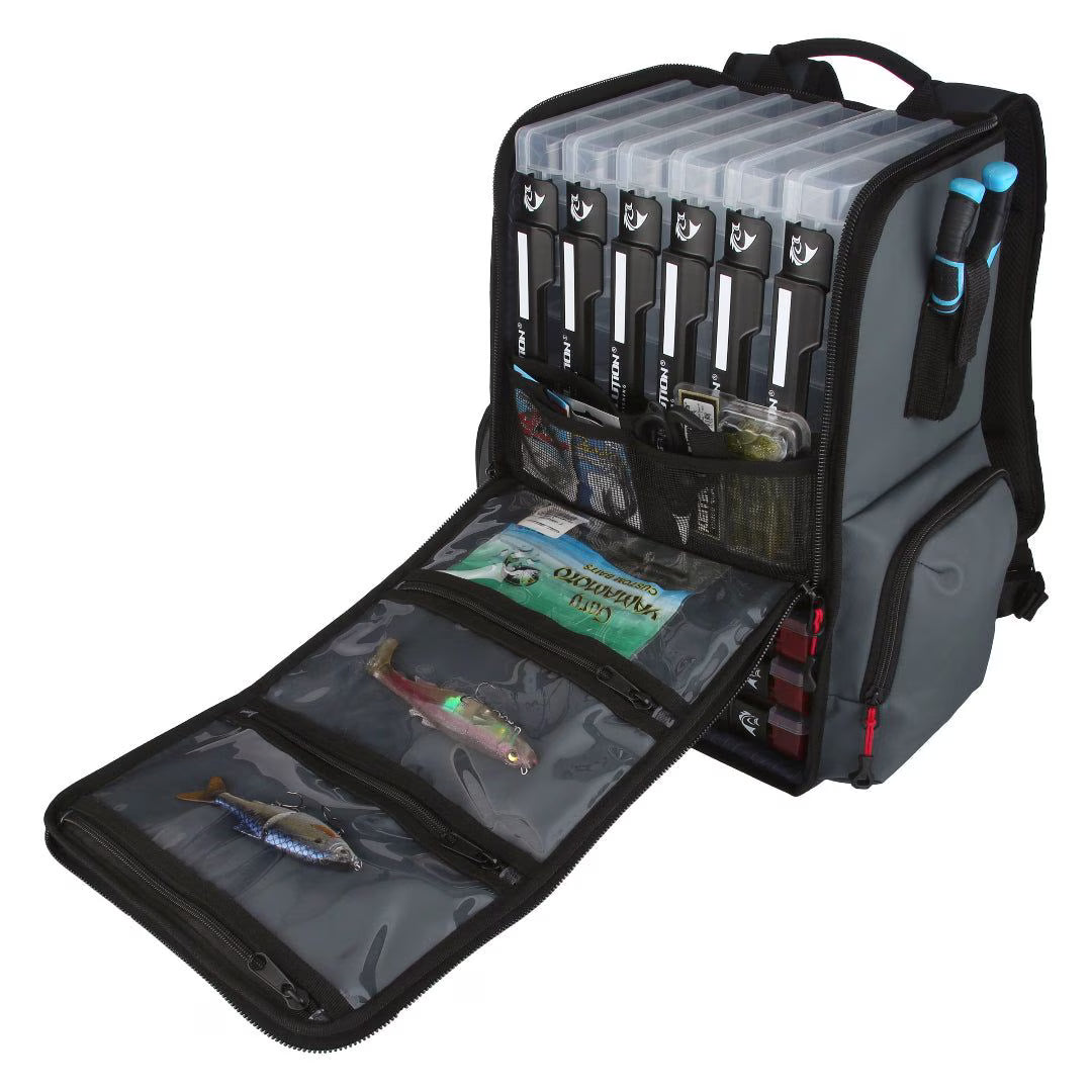 EVOLUTION OUTDOOR LARGEMOUTH 3.0 SAC À DOS DE PÊCHE 3600 GRIS