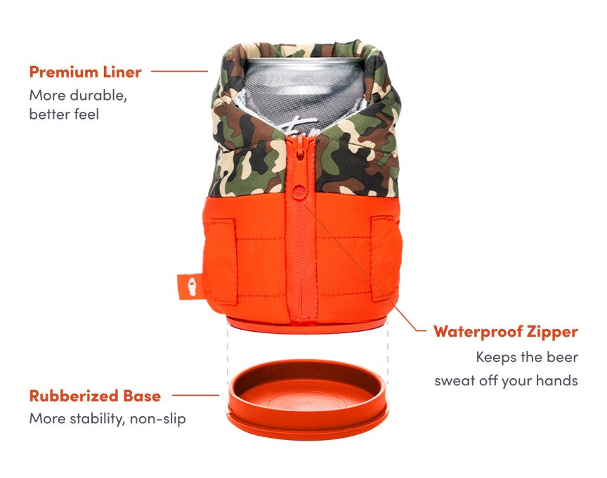PUFFIN DRINKWEAR COUVRE BOISSON THE PUFFY VEST, PUFFIN RED/CAMO image 8