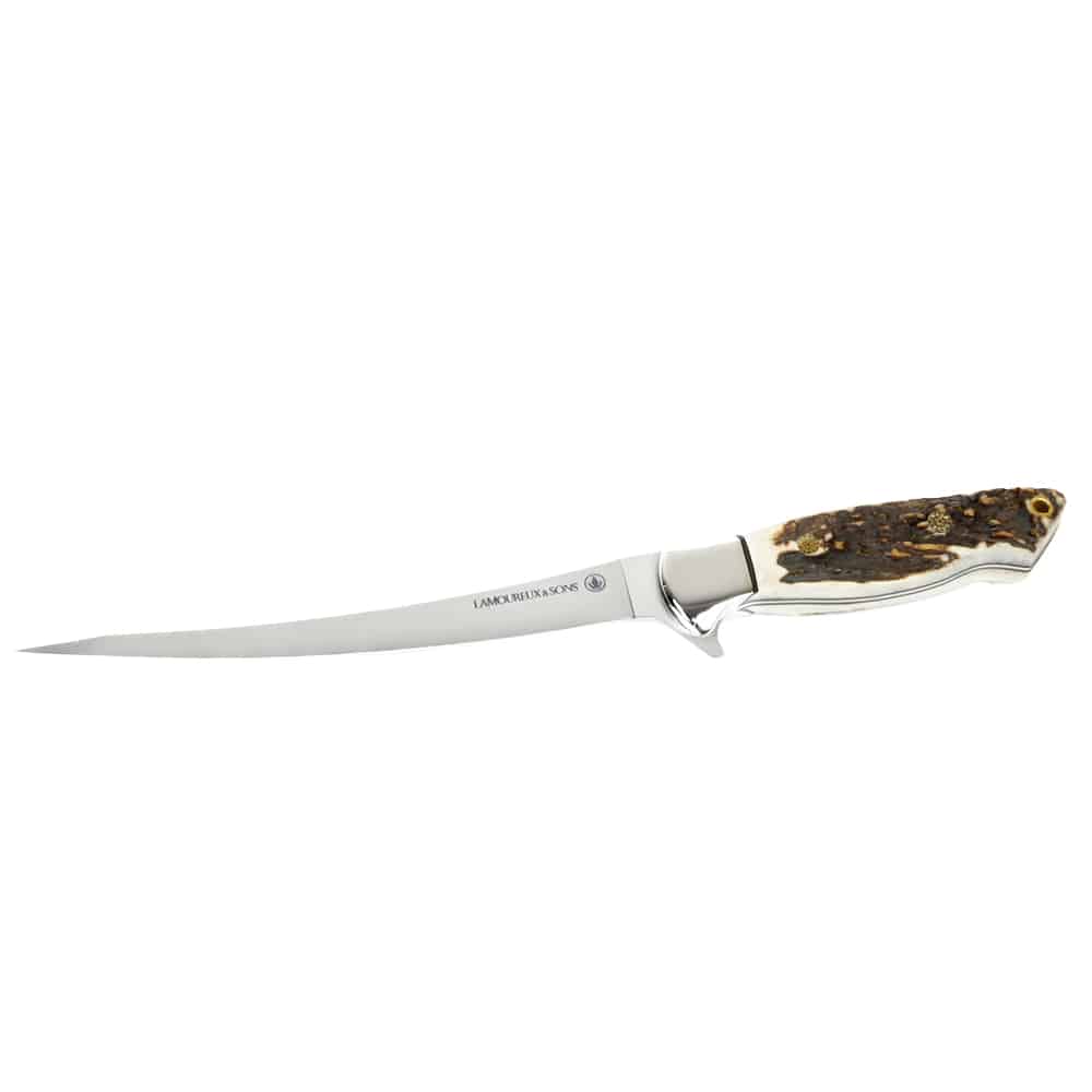 LAMOUREUX AND SONS COUTEAU DE PÊCHE À FILET BONAVENTURE STAG BOIS DE CERF image 3