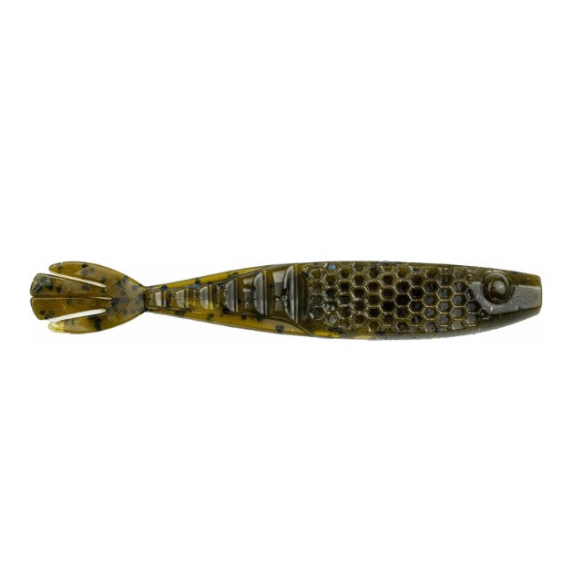 NETBAIT HEXTECH WHIP TAIL SHAD 4.25'' - GREEN PUMPKIN image