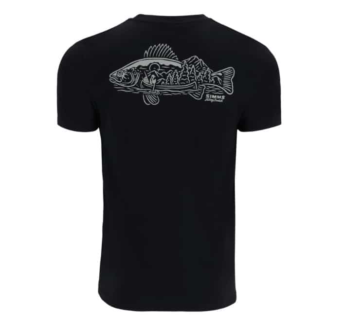 SIMMS T-SHIRT WALLEYE SCENE POUR HOMME - NOIR image 1