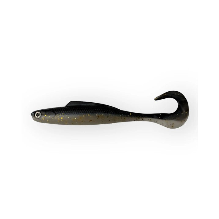 MALADE DE PÊCHE MME WALLY CURLY TAIL 4" - BLACK SILVER image