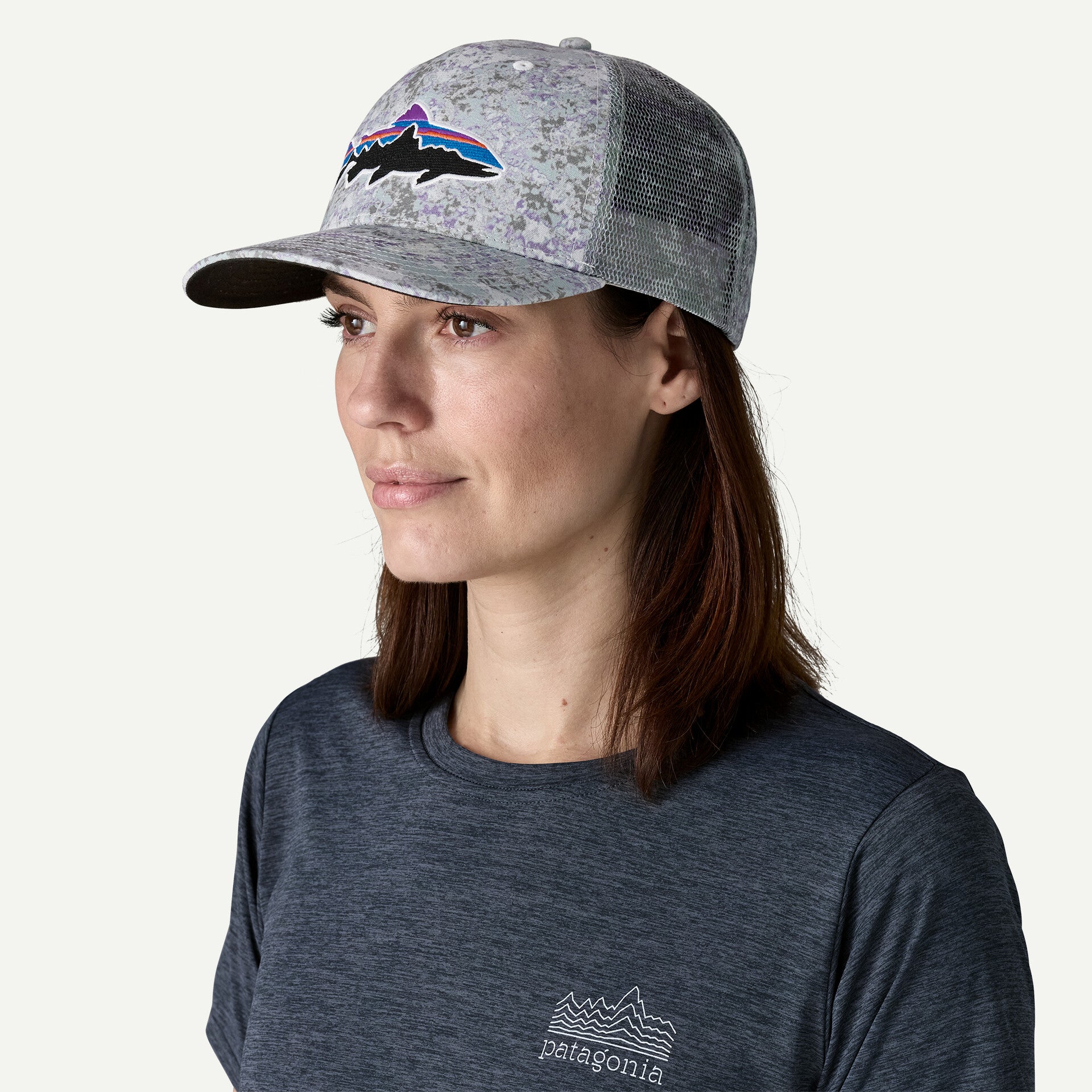 PATAGONIA CASQUETTE TRUCKER TROUT - ROCK WASH THERMAL BLUE image 1