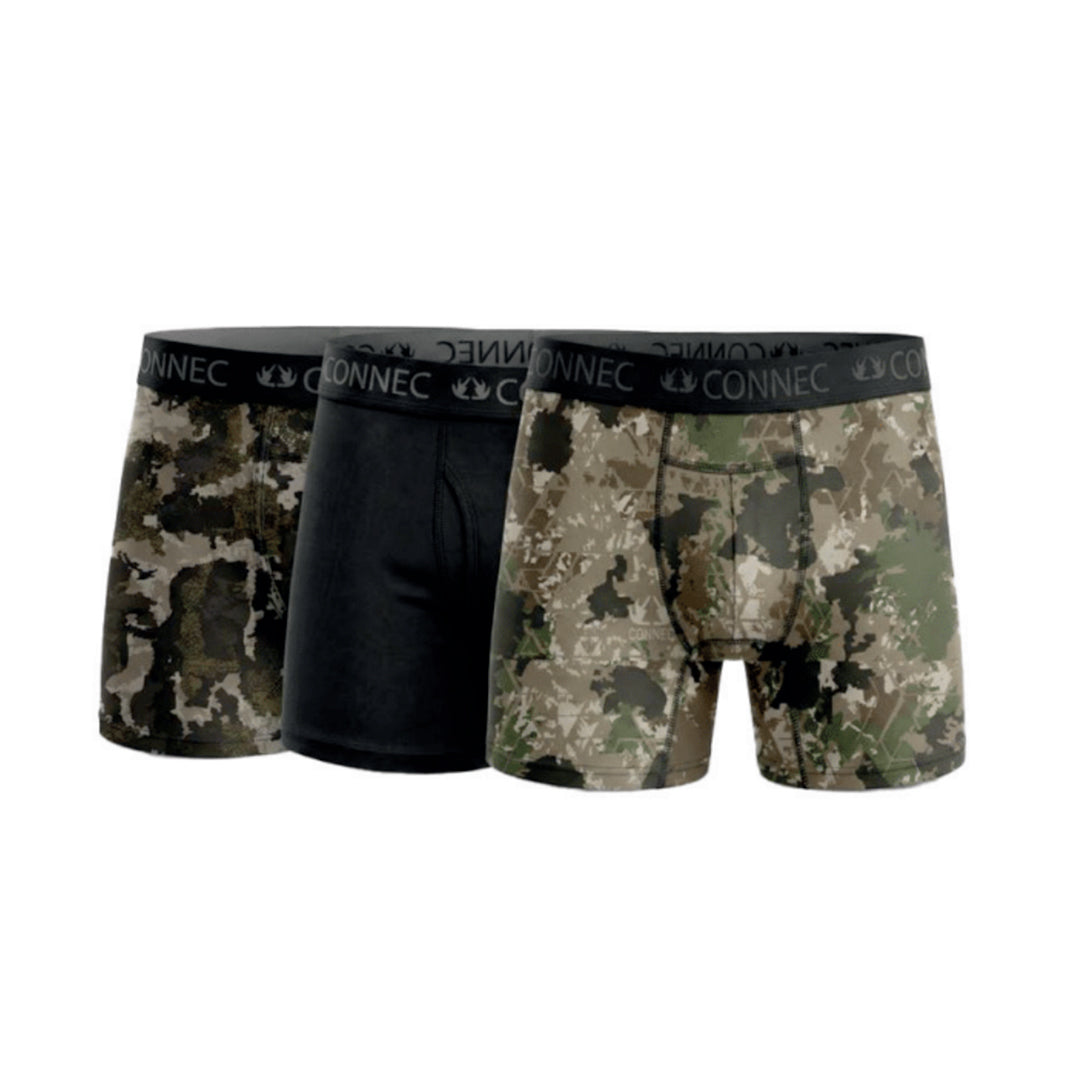 CONNEC ASSORTED COLOR BOXERS - 3 PACK